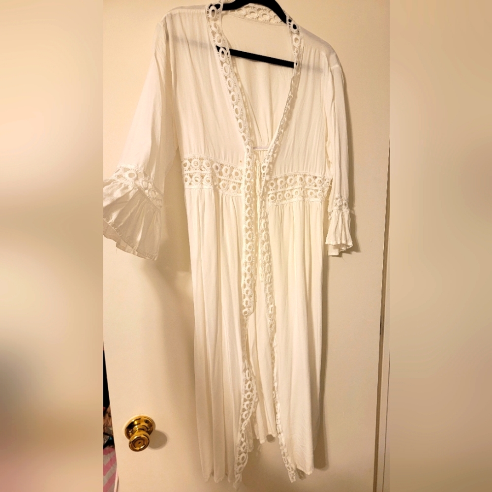 White Bathing Suit Cover-up